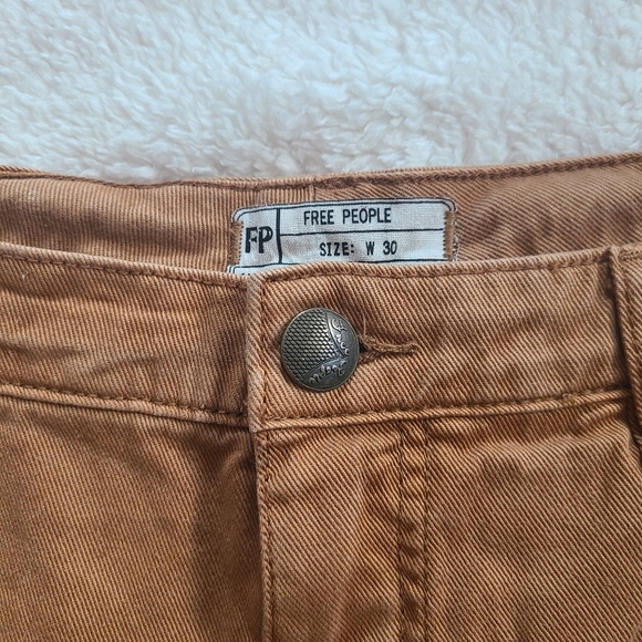Free People Irreplaceable Brown Denim Shorts 30 - Picture 3 of 12